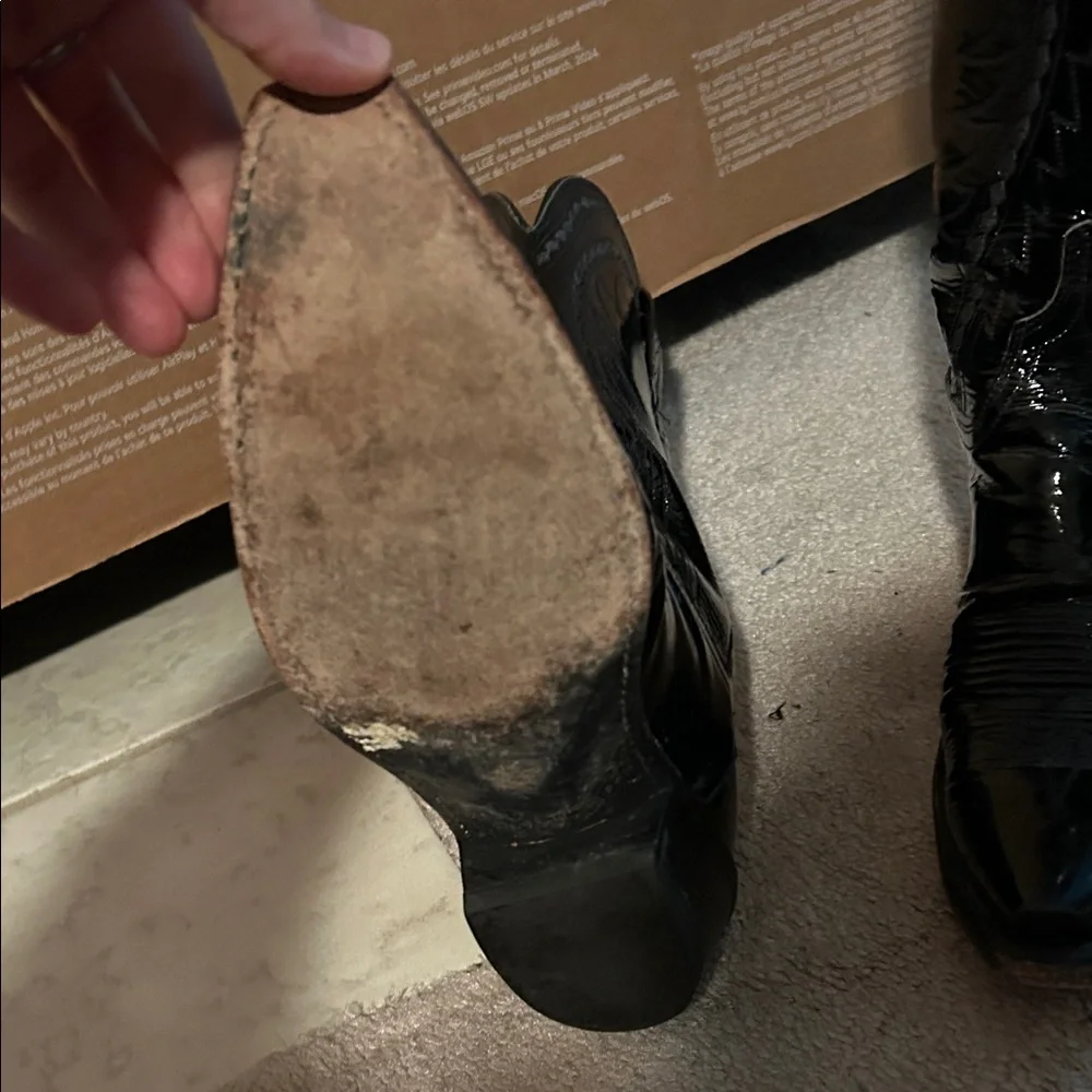 Lucchese 1883 black leather cowboy boots - Picture 4 of 6